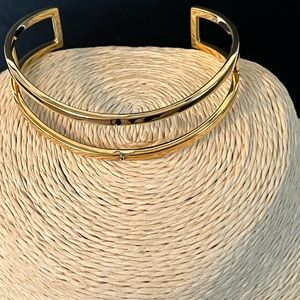 ELIZABETH & JAMES PRE-LOVED AUTHENTIC 24K YELLOW GOLD-PLATED ADJUSTABLE …